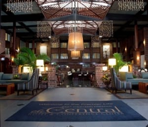 Photo of The Central Hotel's Grand Entrance, Just Minutes Away from Several Harrisburg Coffee Shops.