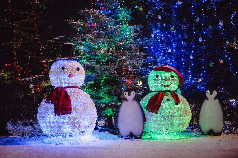 Photo of holiday lights for a Pennsylvania winter getaway