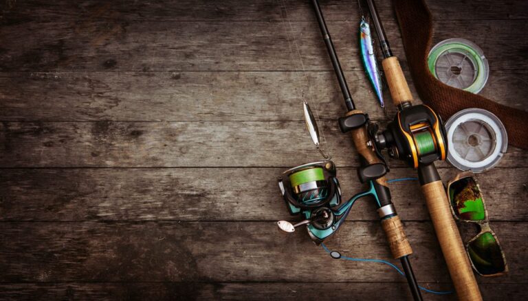 Picture of fishing gear at the Great American Outdoor Show