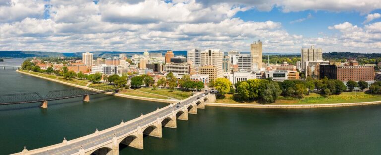 View of the bridge leading to Harrisburg: Philadelphia to Harrisburg weekend getaway