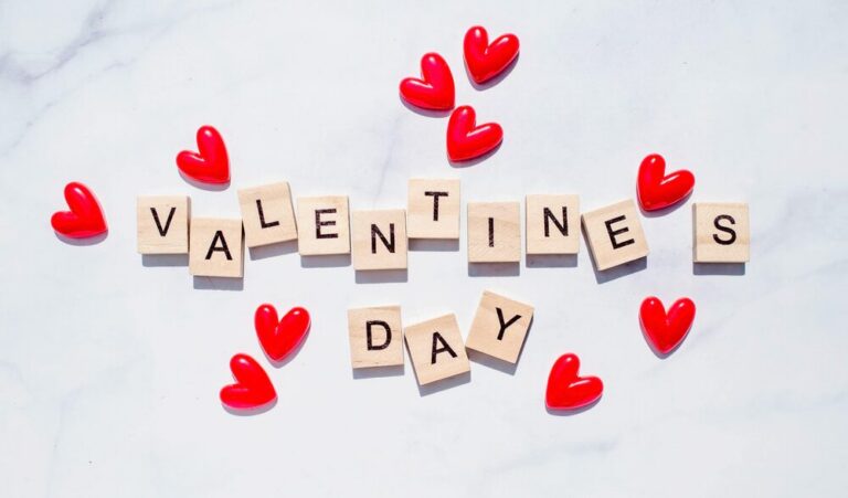 Photo of wooden blocks spelling Valentine's Day: Stay at our romantic hotel in Harrisburg PA