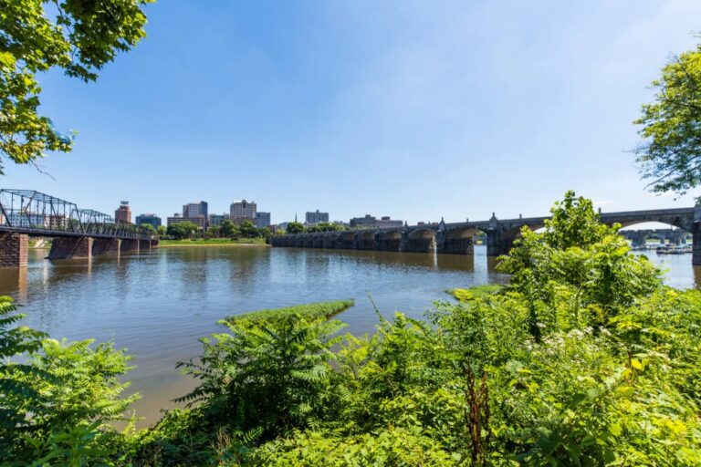 View of Harrisburg from City Island in Harrisburg