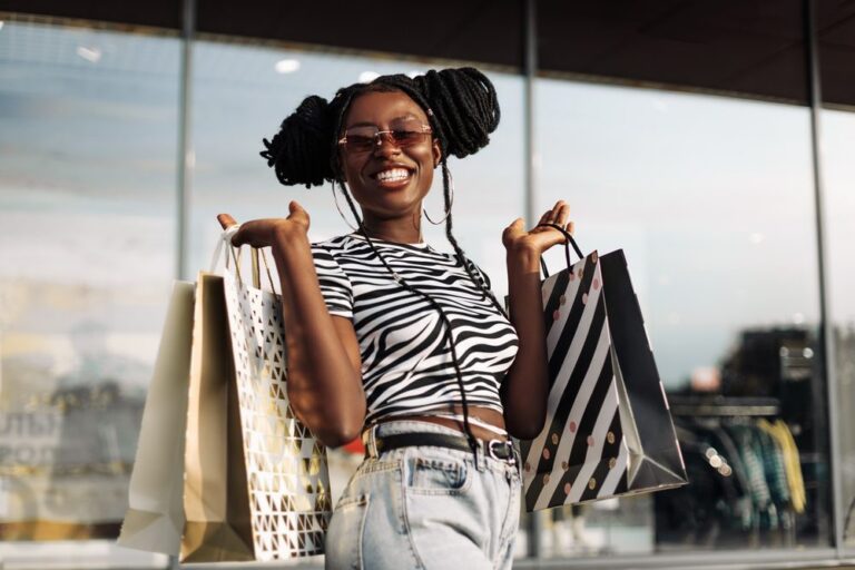 Person holding shopping bags while shopping in harrisburg pa
