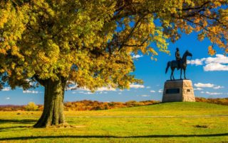 Statue on the fields of Gettysburg National Military Park