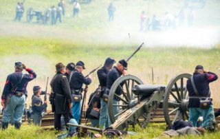 Reenactment for 4th of July at Gettysburg Military Park