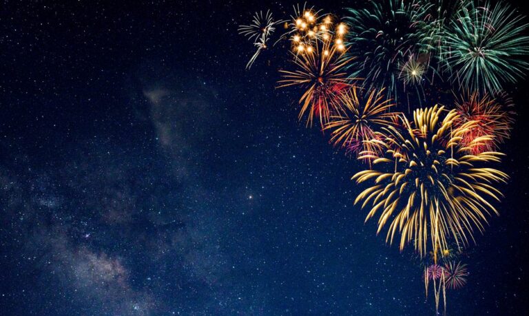 fireworks against a night sky during Harrisburg 4th of July