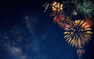 fireworks against a night sky during Harrisburg 4th of July